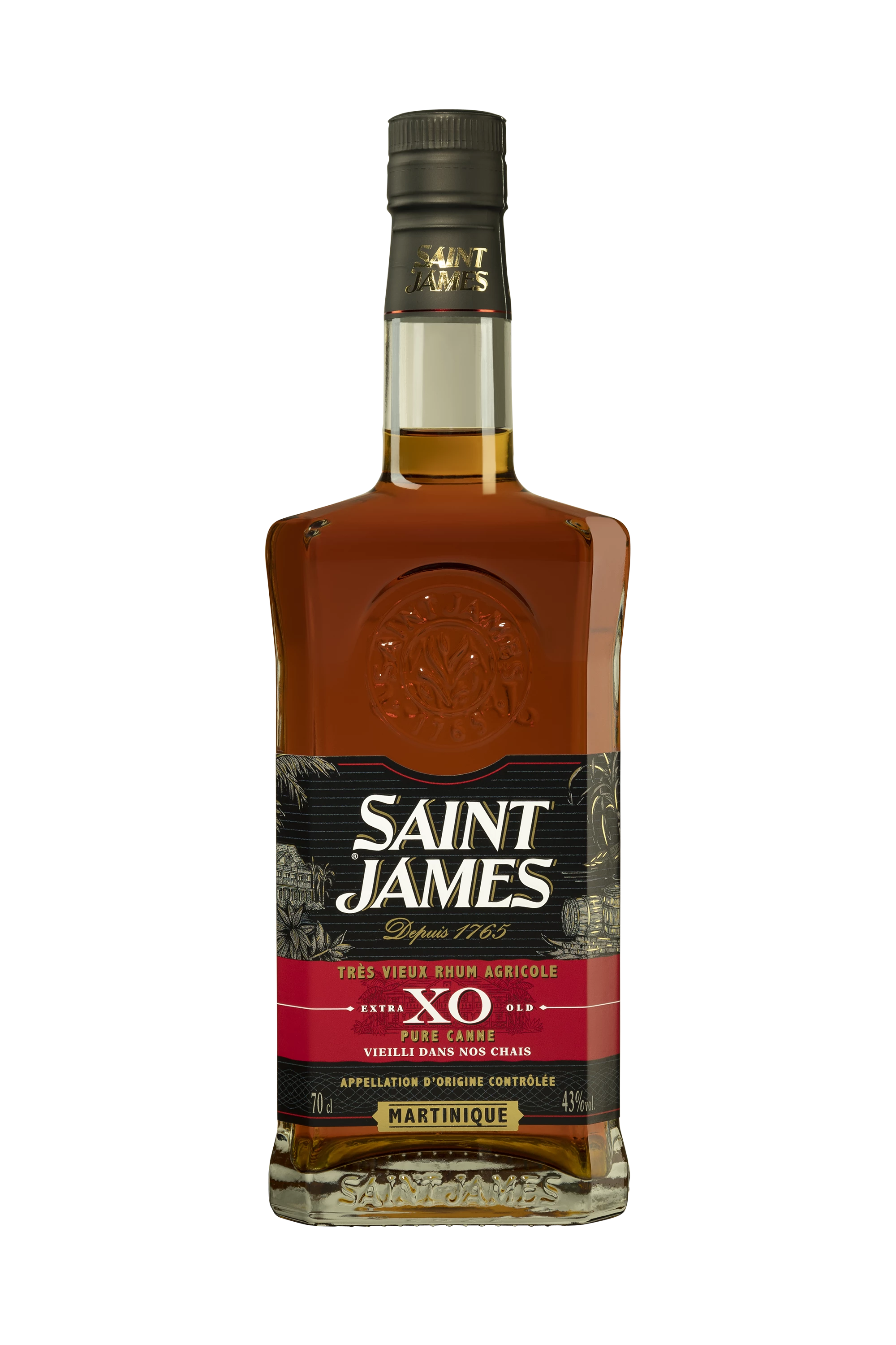 Saint James - Rhum Vieux Agricole de Martinique "XO" Brun 43° Giftbox, 70cl