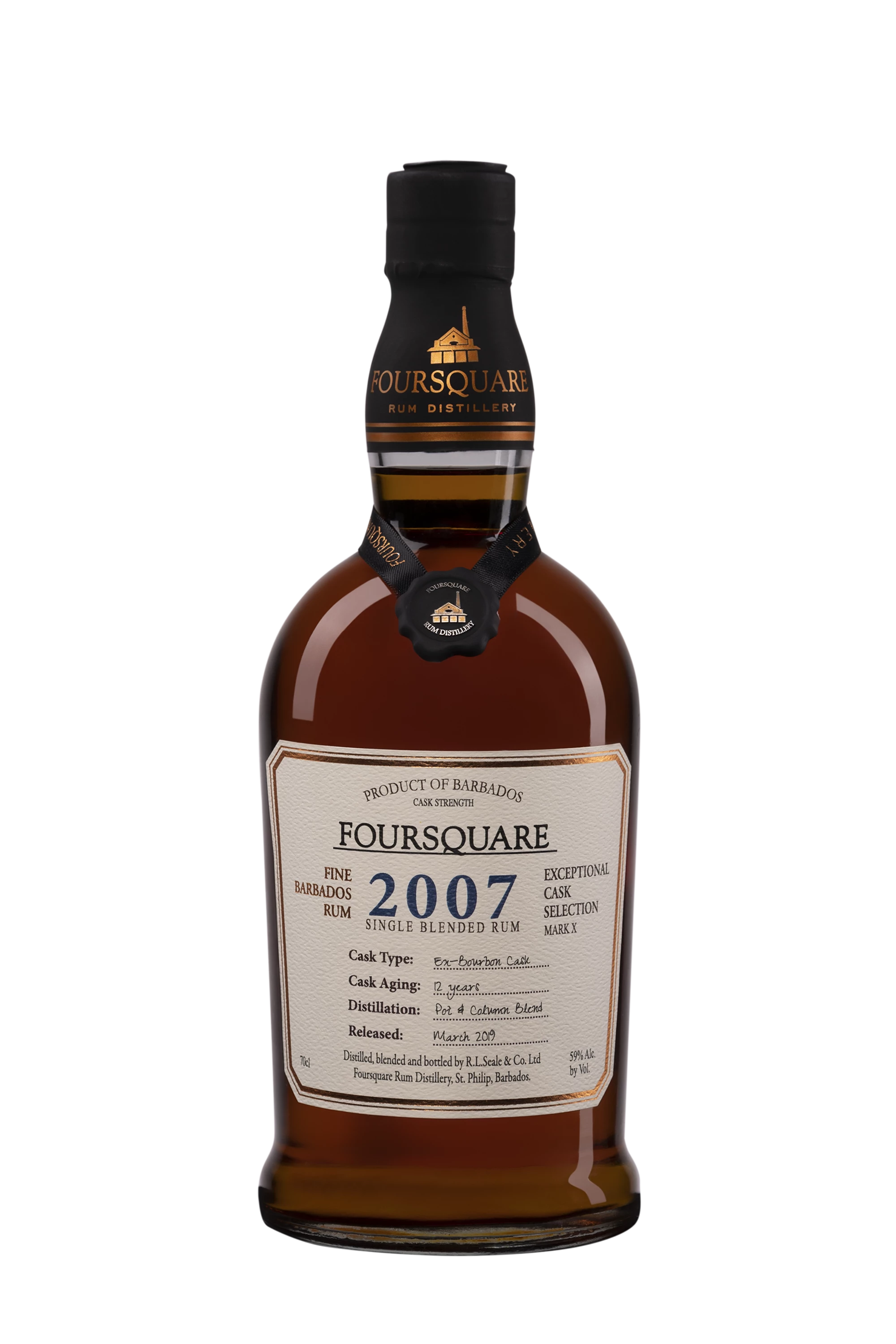Foursquare - Molasses Barbados Rhum "12 Ans" Brun 2007 59°, 70cl