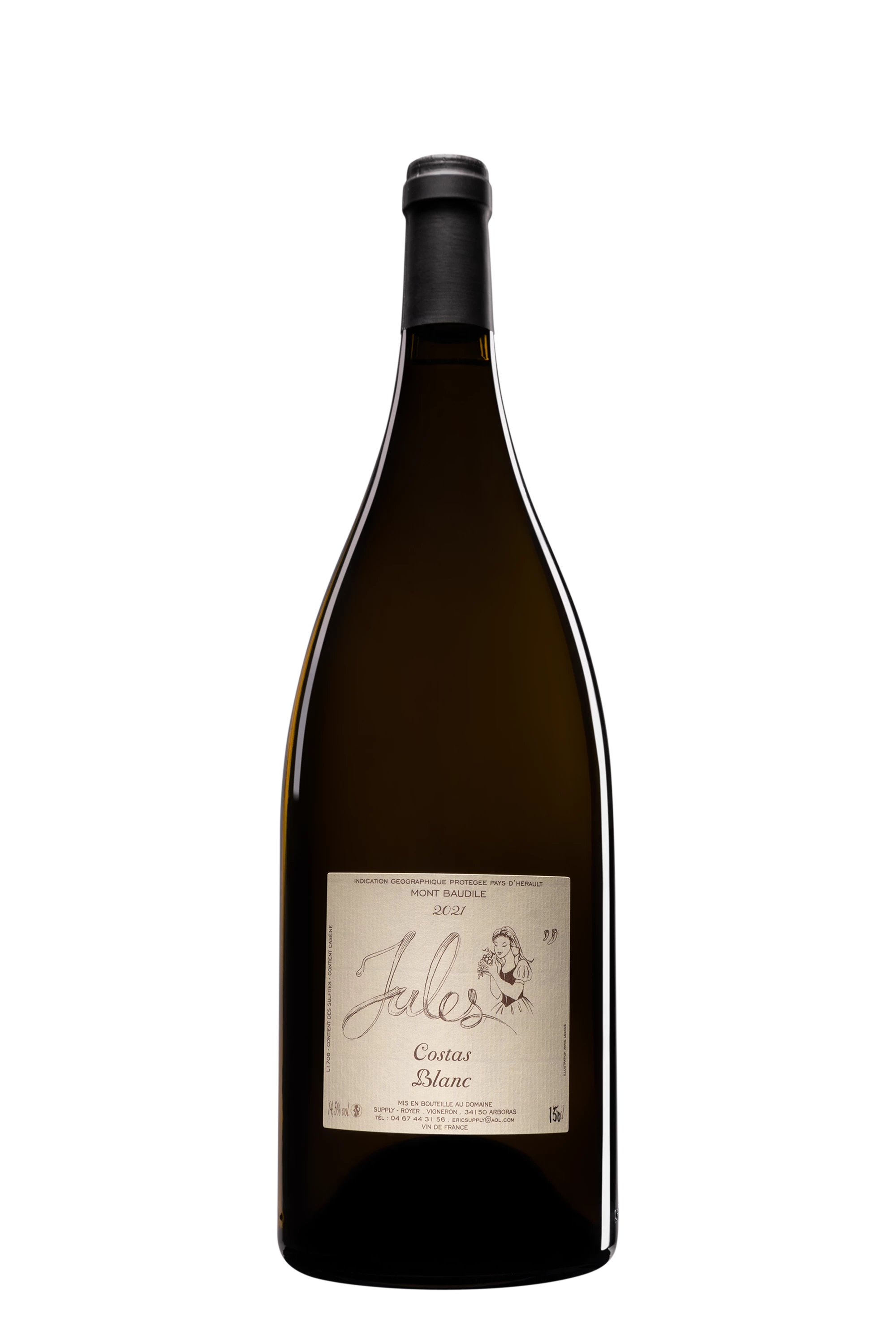 Domaine Supply-Royer - Vin de Pays d'Hérault Mont Baudile "Costas - Cuvée Jules" Blanc 2021 14.5°, 150cl