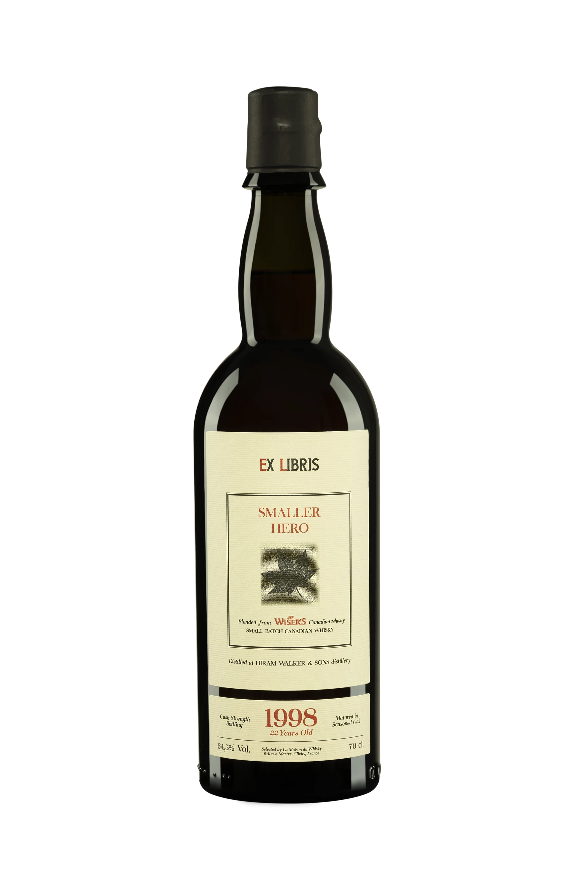 Wisers - Single Malt Canadian Whisky "Ex Libris Smaller Hero" 1998 64.5° Giftbox, 70cl