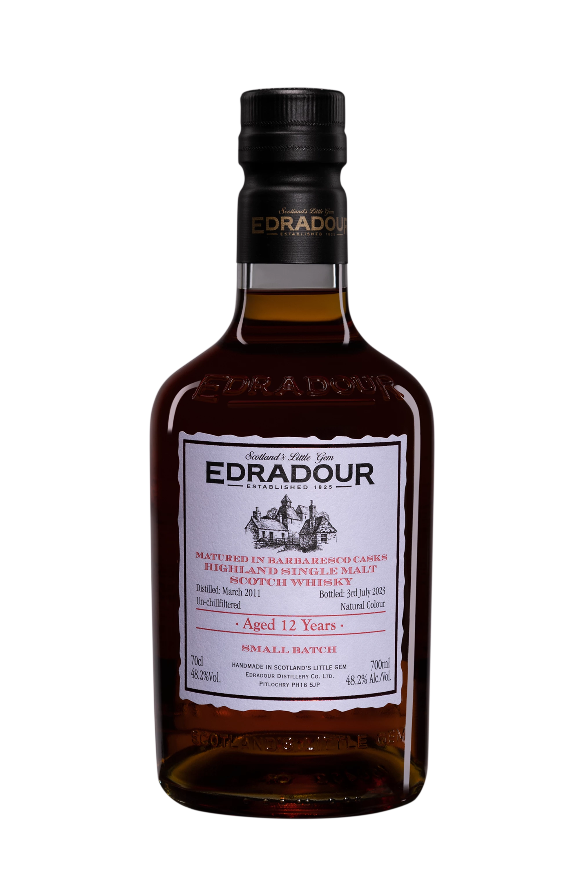 Edradour - Single Malt Scotch Whisky "12 Ans - Barbaresco Cask" 48.2° Giftbox, 70cl