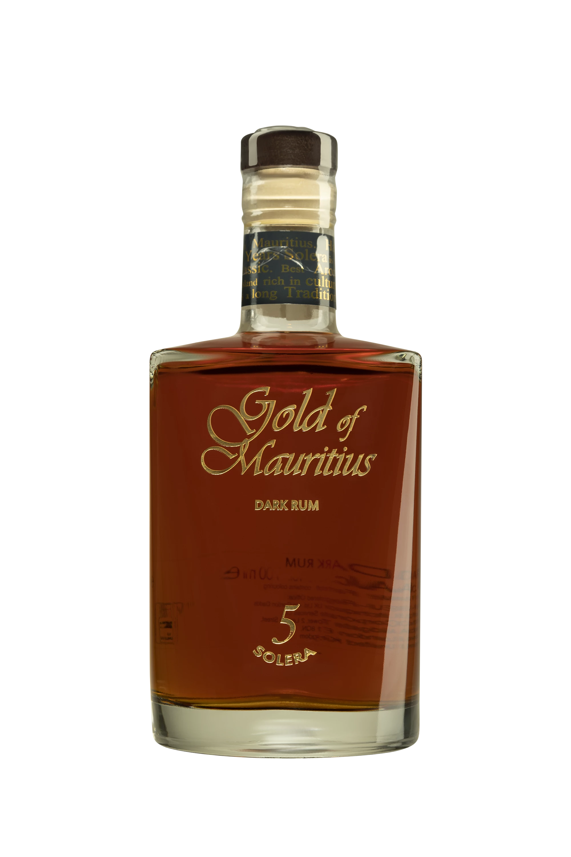 Gold of Mauritius - Molasses Maurtius Rhum "5 Ans Solera" Brun 40° Giftbox, 70cl