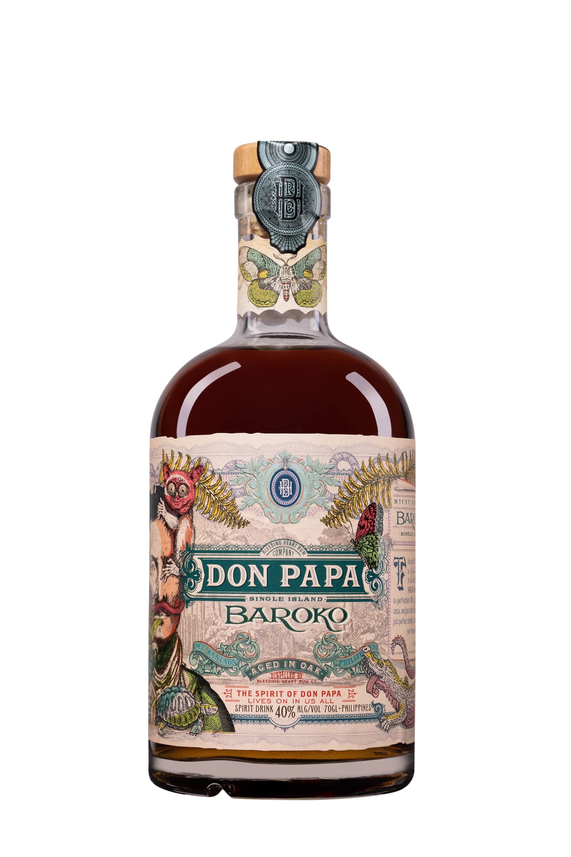 Don Papa - Molasses Filipino Rhum "Baroko" Brun 40° Giftbox, 70cl
