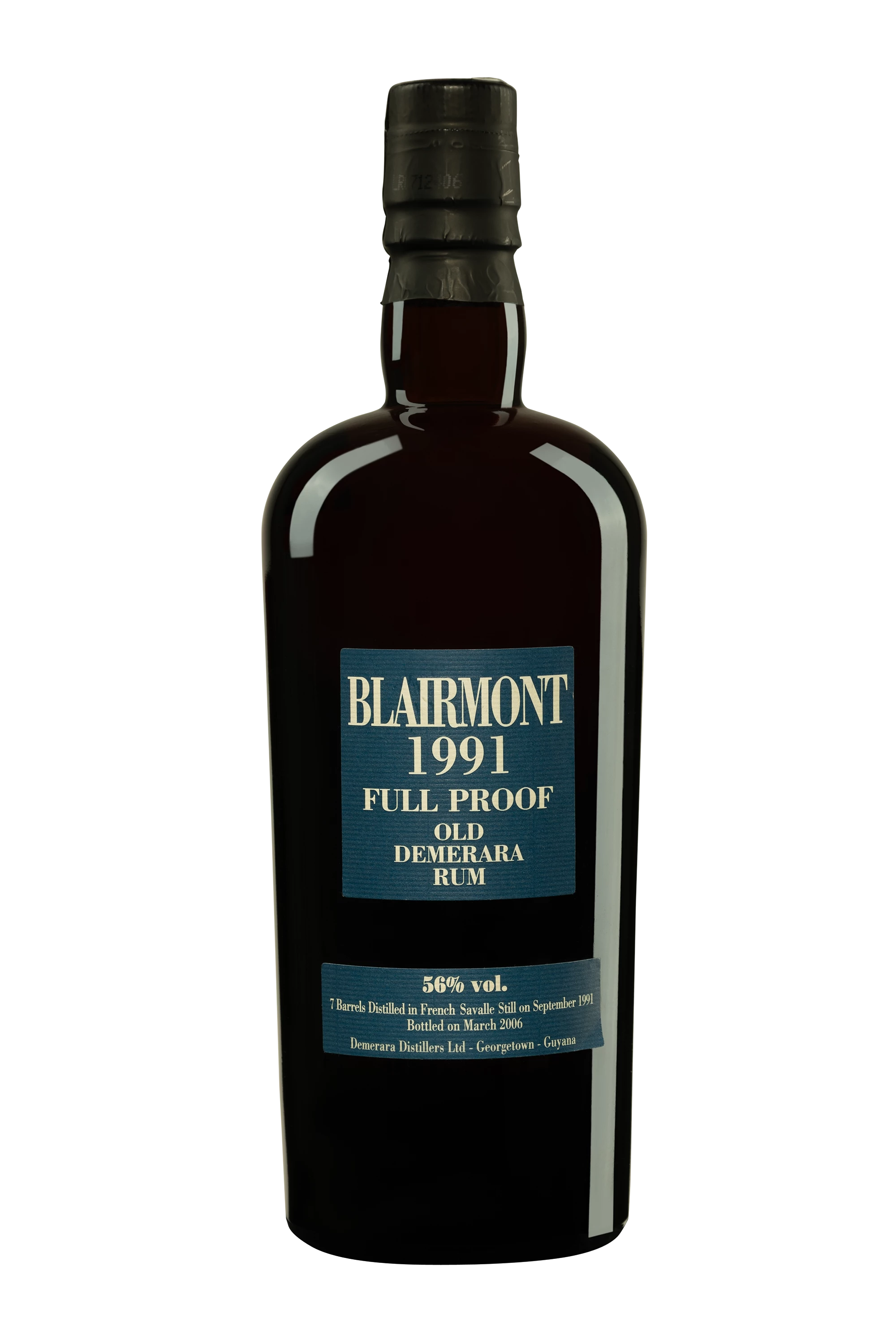 Vélier - Molasses British Guyana Rhum "15 Ans Blairmont - Full Proof" Brun 1991 56°, 70cl
