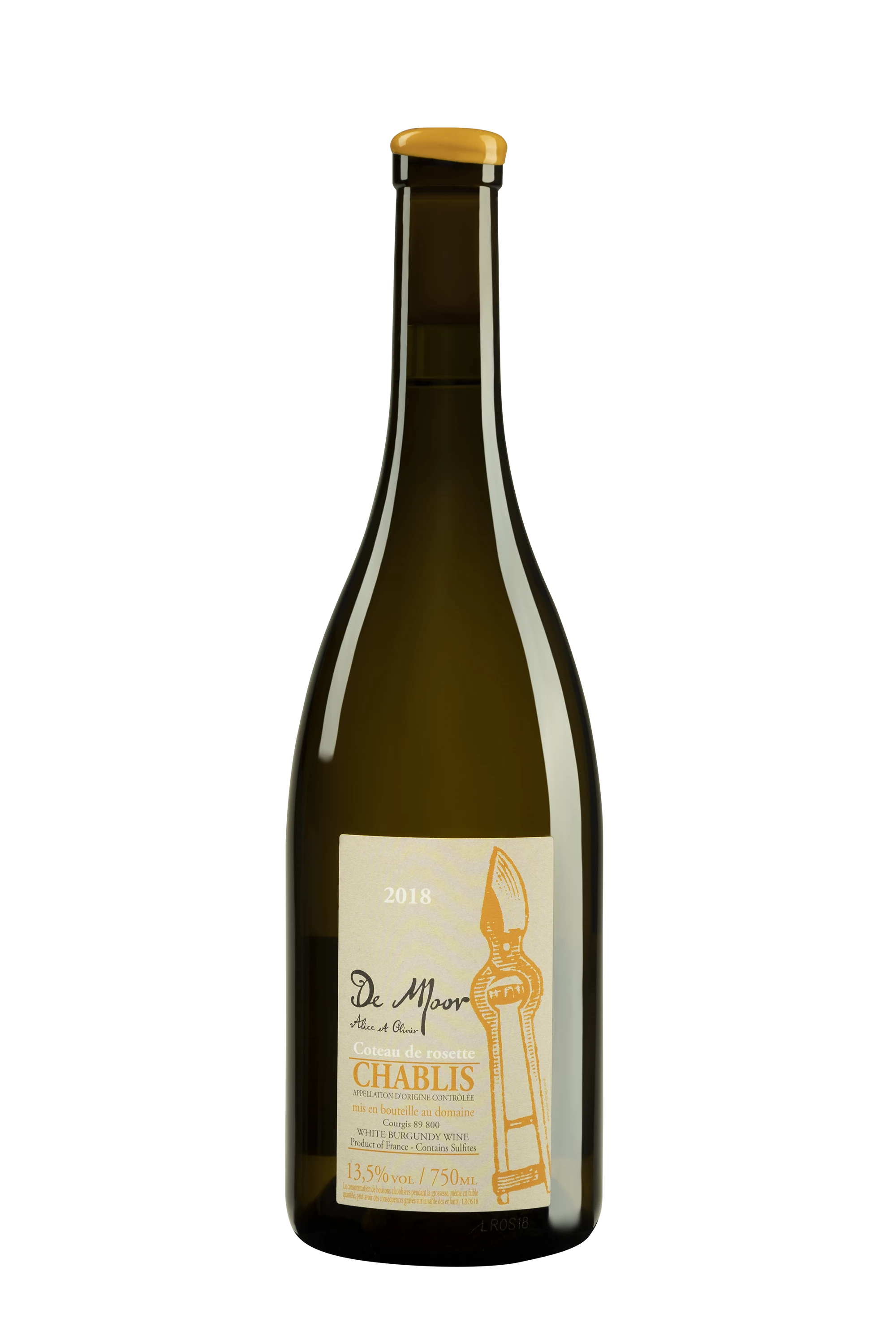 Domaine Alice et Olivier De Moor - Chablis "Coteau de Rosette" Blanc 2018, 75cl