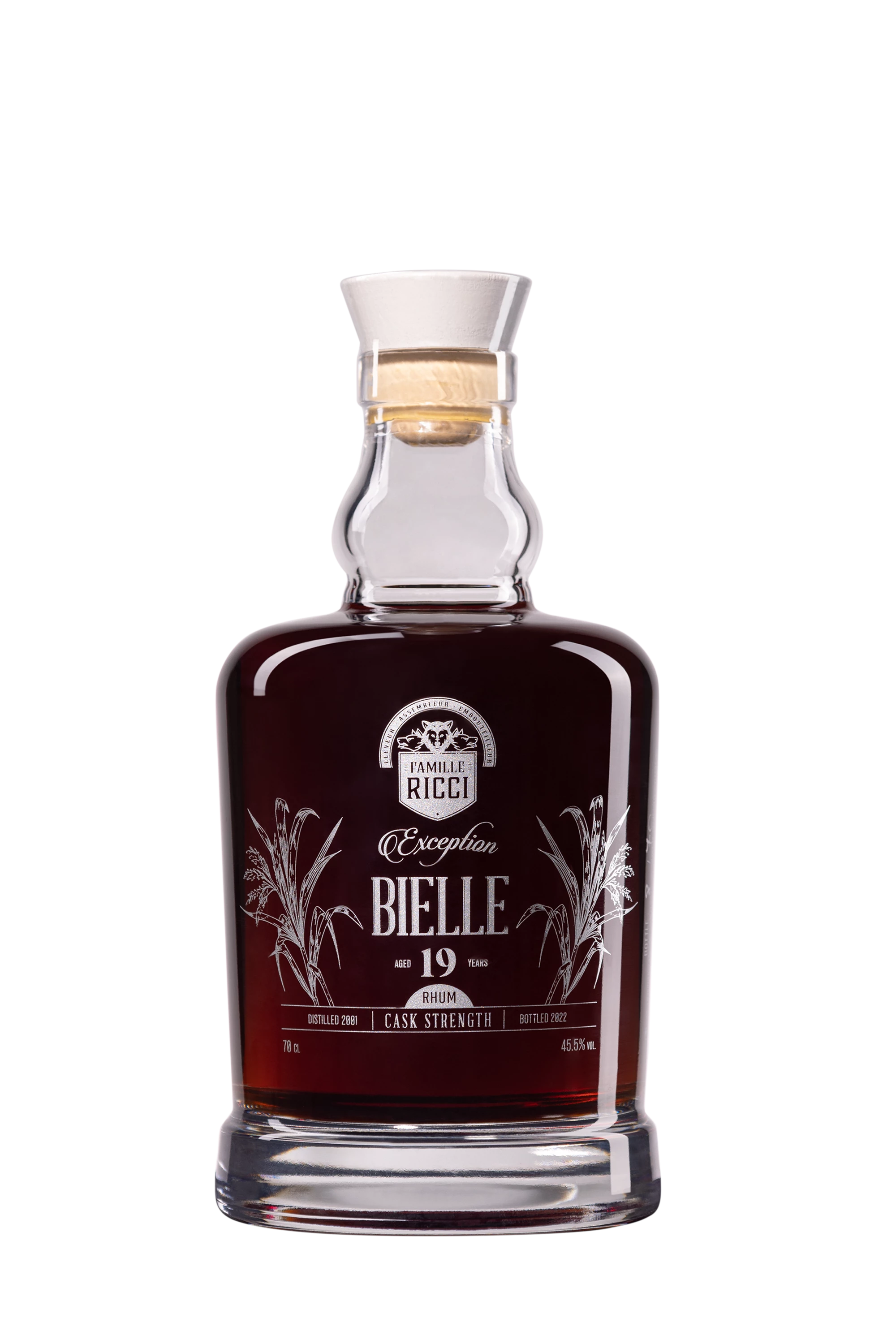 Famille Ricci - Rhum Vieux Agricole de Guadeloupe "19 Ans Bielle" Brun 2001 45.5° Giftbox, 70cl