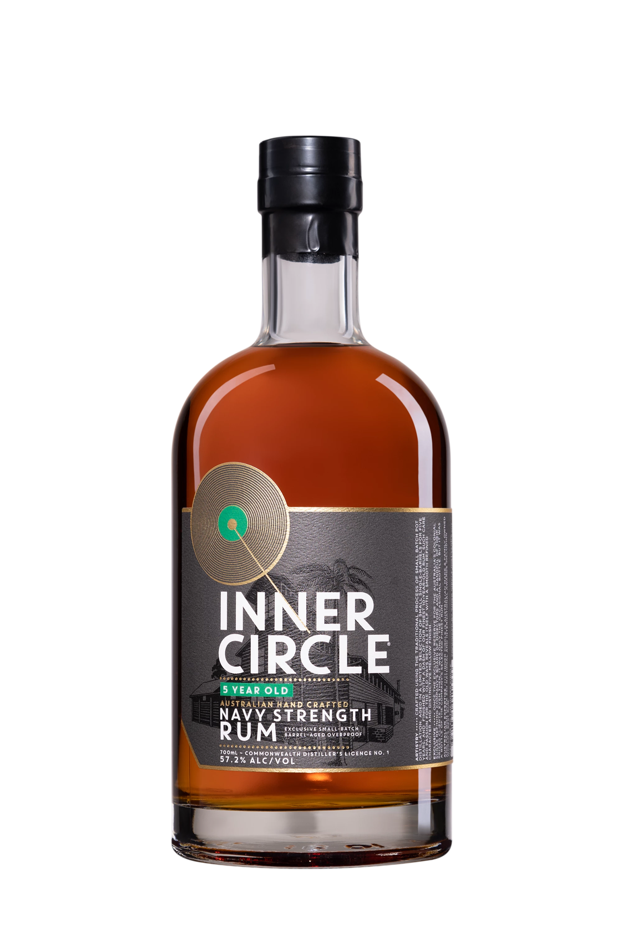 Inner Circle - Molasses Australian Rhum "Green Old Navy Strength Rum" Brun 57.2° Giftbox, 70cl