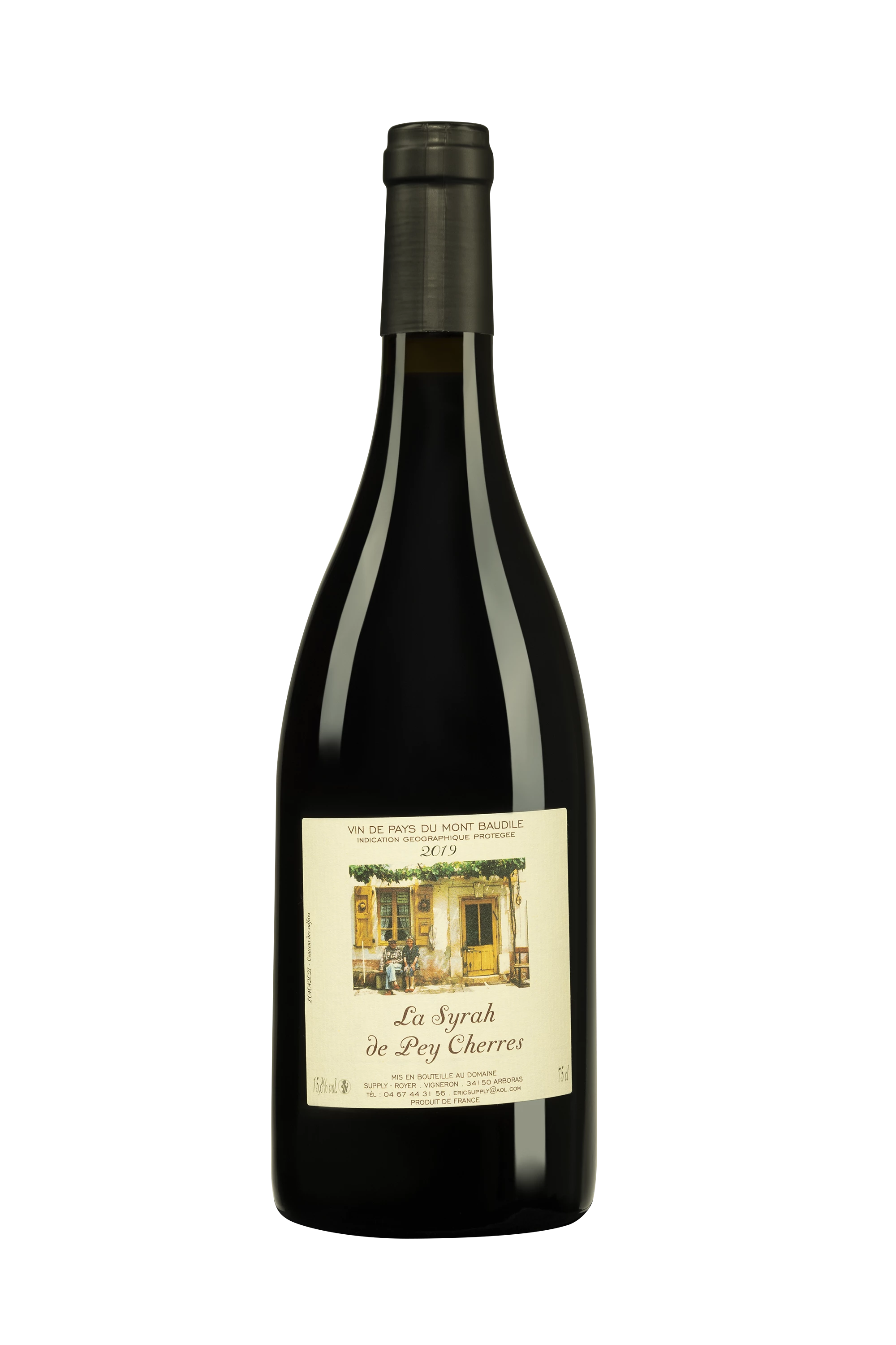 Domaine Supply-Royer - Pays d'Hérault Mont Baudile "Syrah de Pey Cherres" Rouge 2019, 75cl
