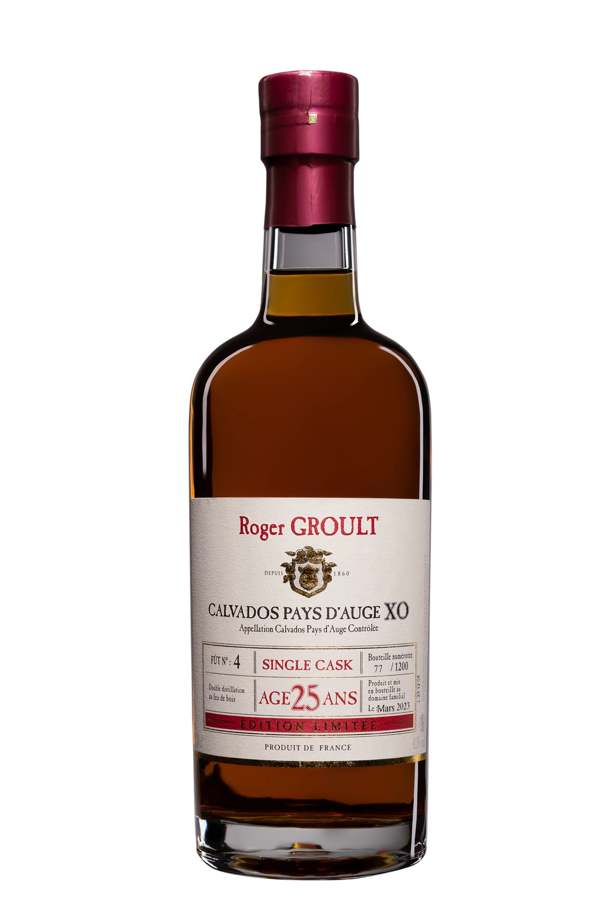 Roger Groult - Calvados du Pays d'Auge "25 Ans - Single Cask" 41.1° Giftbox, 70cl