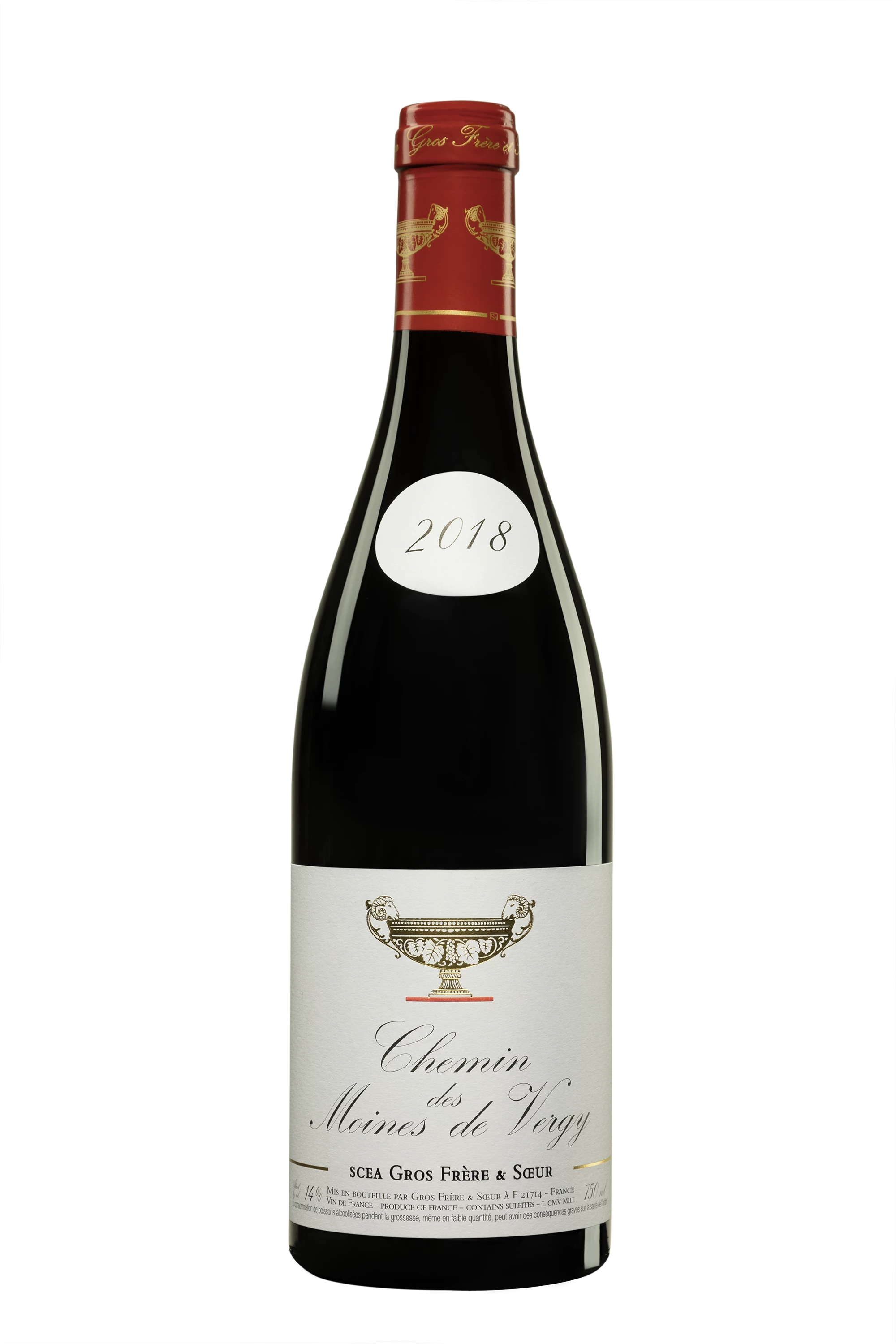 Domaine Gros Frère & Soeur - Vin de France "Chemin des Moines de Vergy" Rouge 2018 14°, 75cl