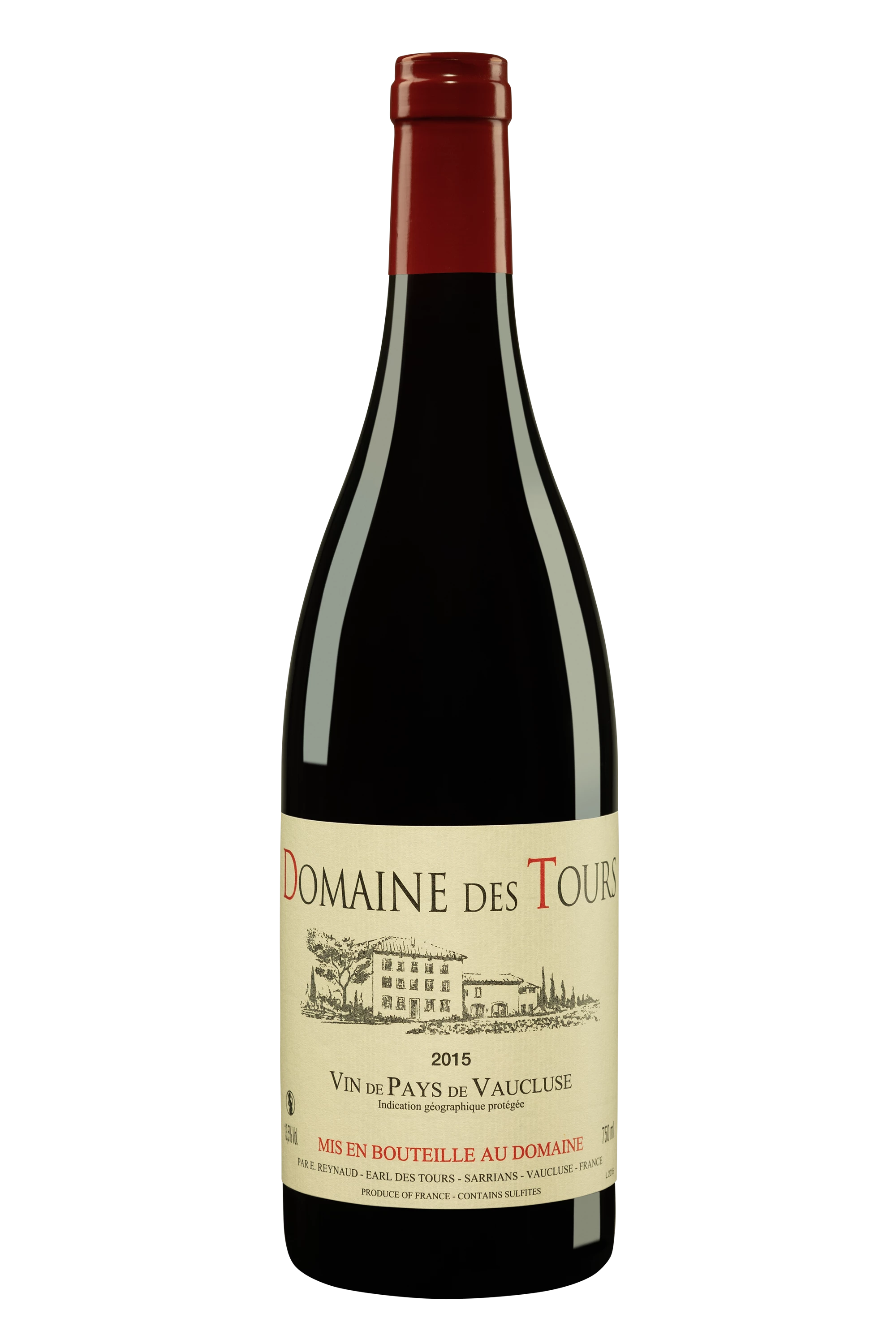 Domaine des Tours - Vin de Pays du Vaucluse Rouge 2015, 75cl