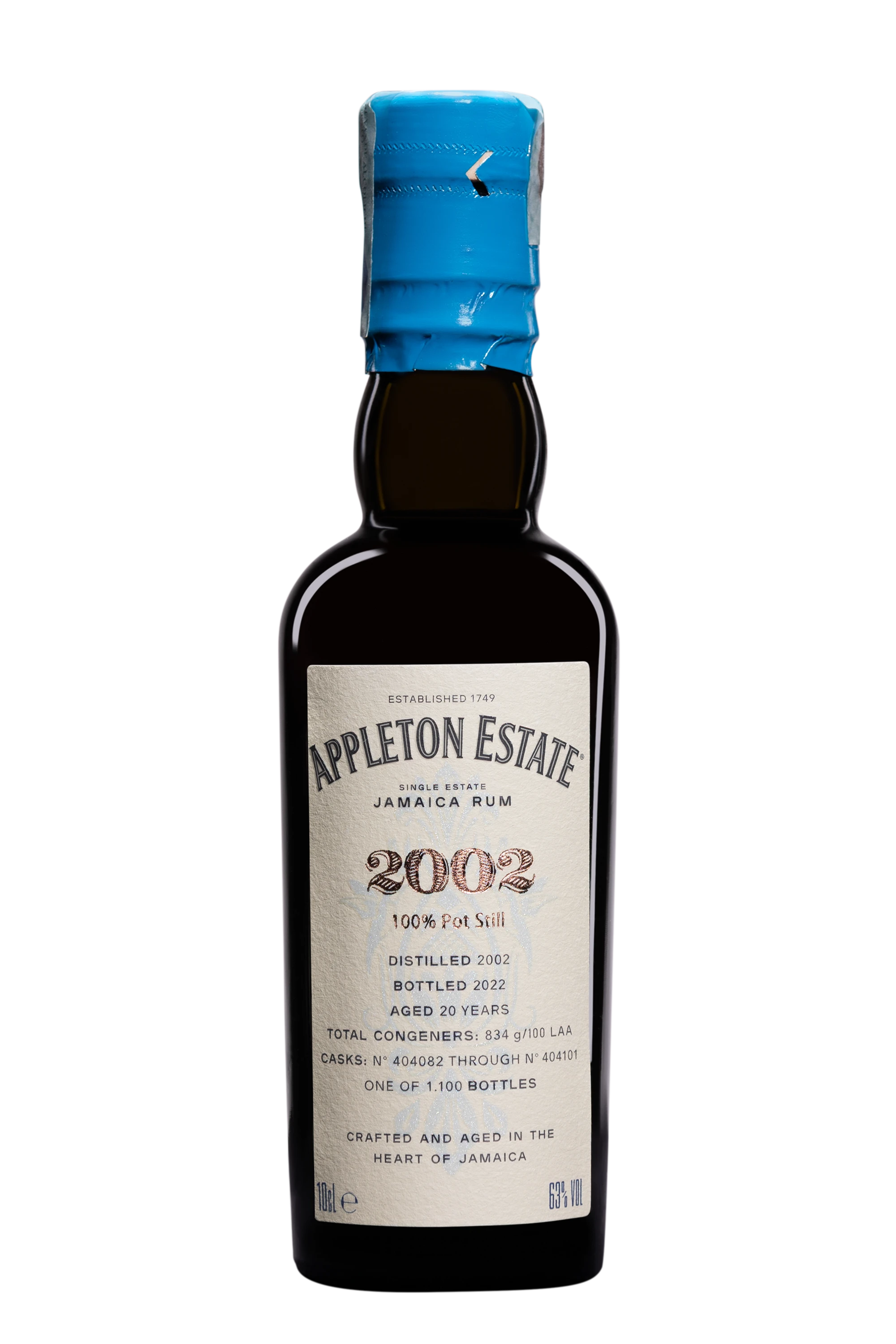 Appleton - Molasses Jamaican Rhum "20 Ans - Vélier Hearts Collection" Brun 2002 63° Giftbox, 10cl