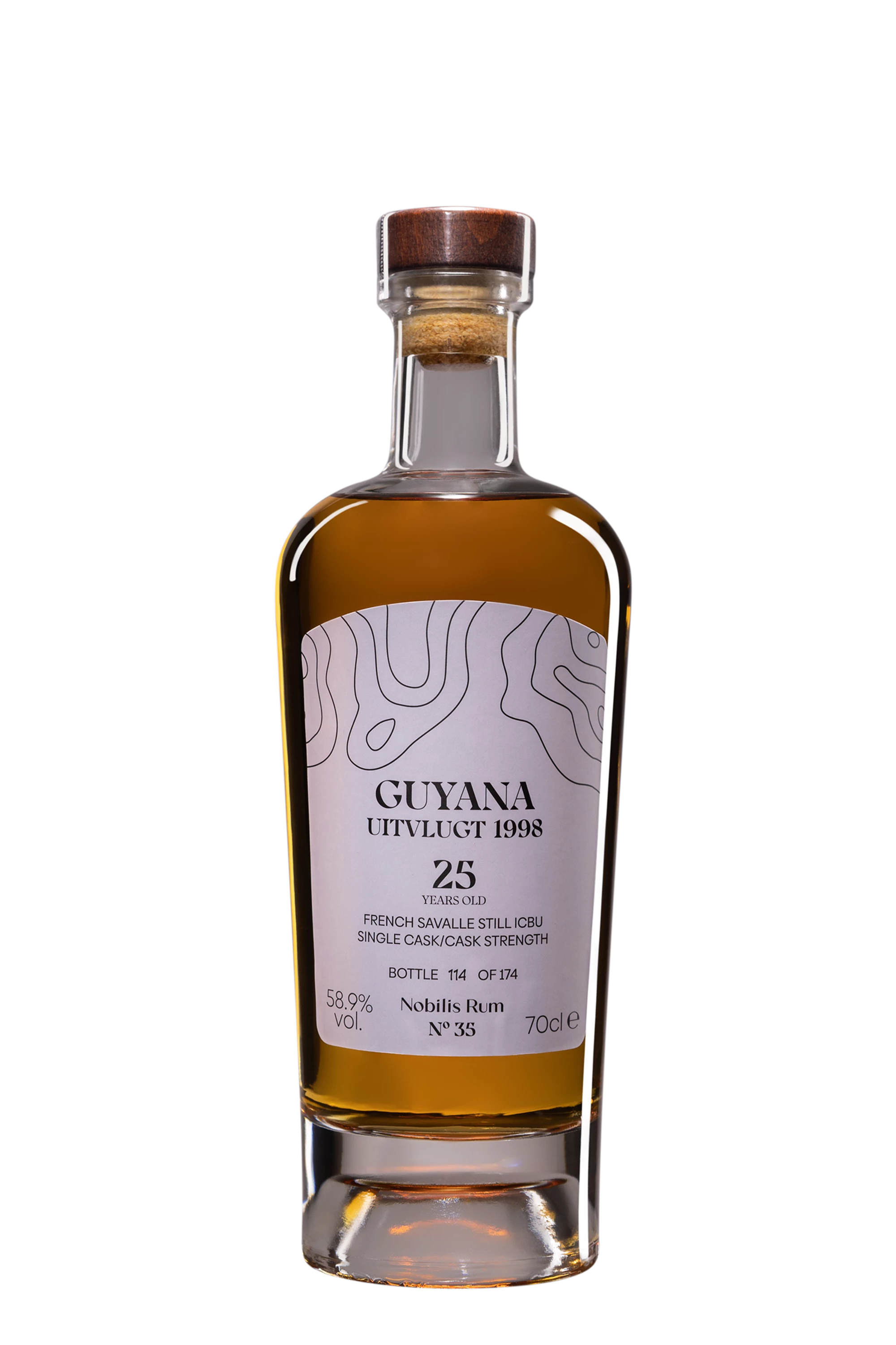 Nobilis Rum - Molasses British Guyana Rhum "25 Ans Uitvlugt - Single Cask - Still ICBU - N°35" Brun 1998 58.9° Giftbox, 70cl