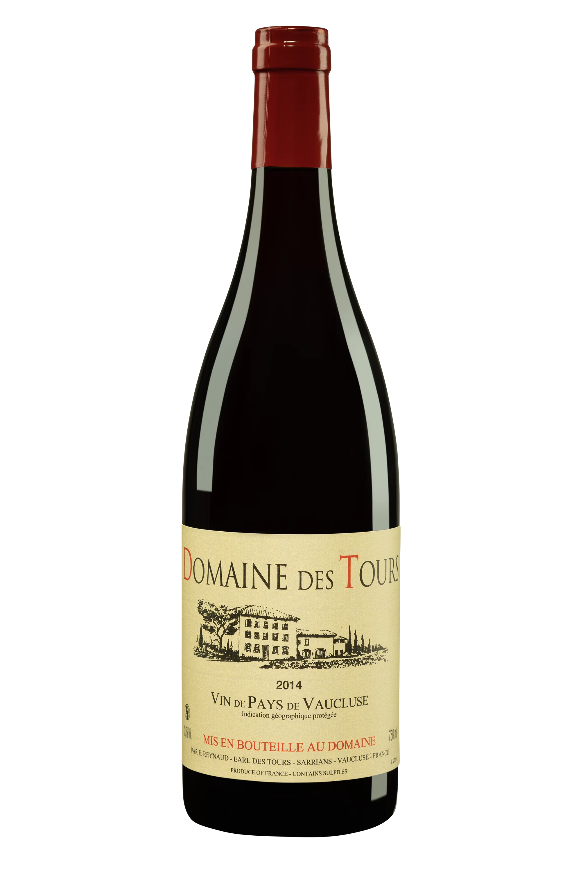 Domaine des Tours - Vin de Pays du Vaucluse Rouge 2014 13.5°, 75cl