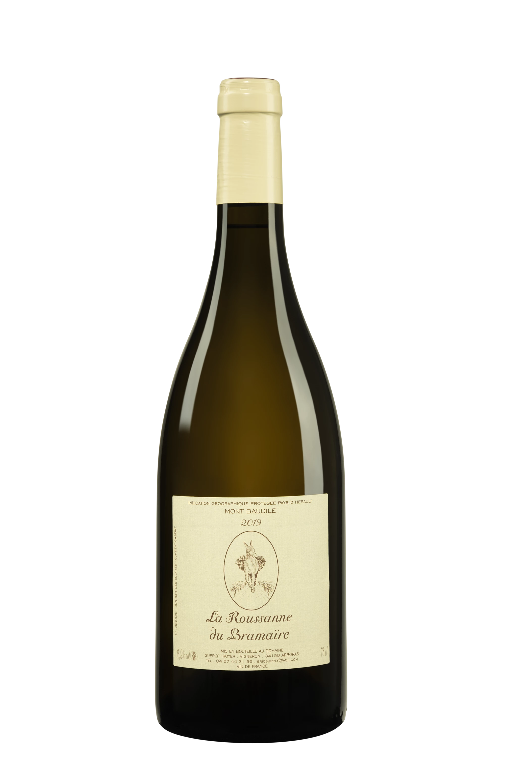 Domaine Supply-Royer - Pays d'Hérault Mont Baudile "Roussanne du Bramaire" Blanc 2019, 75cl
