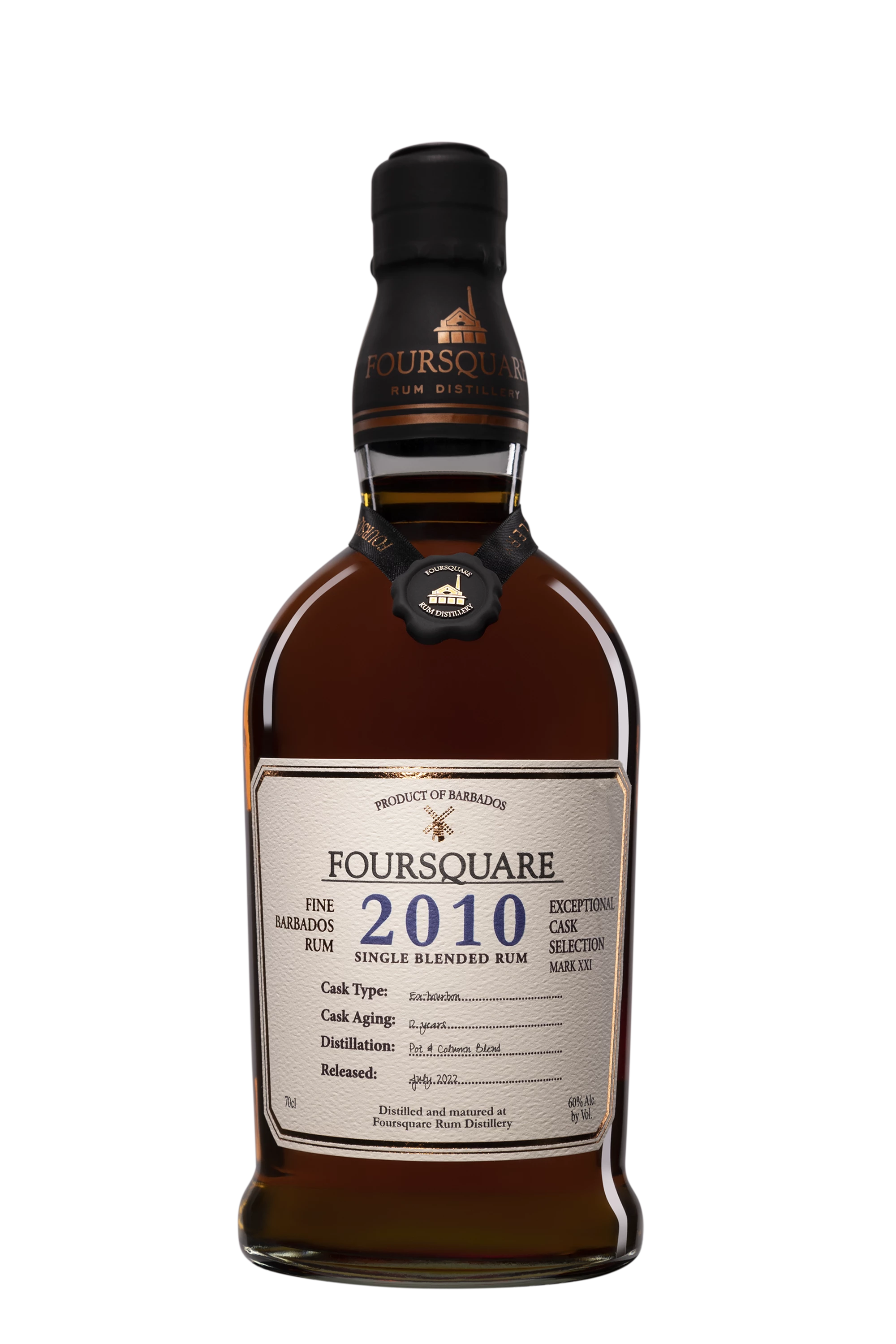 Foursquare - Molasses Barbados Rhum "12 Ans" Brun 2010 60°, 70cl