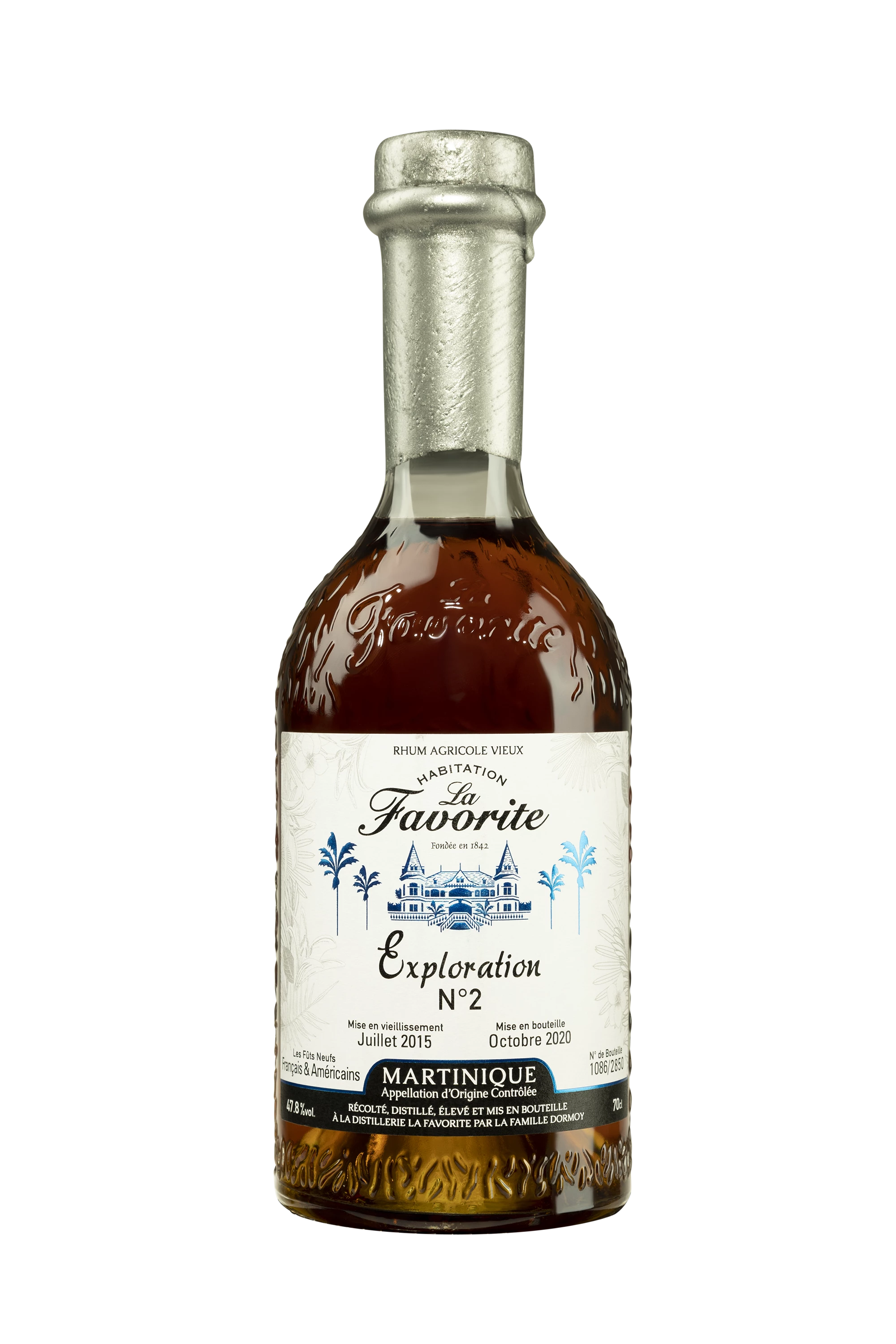 Habitation La Favorite - Rhum Vieux Agricole de Martinique "Exploration N°2" Brun 47.8°, 70cl