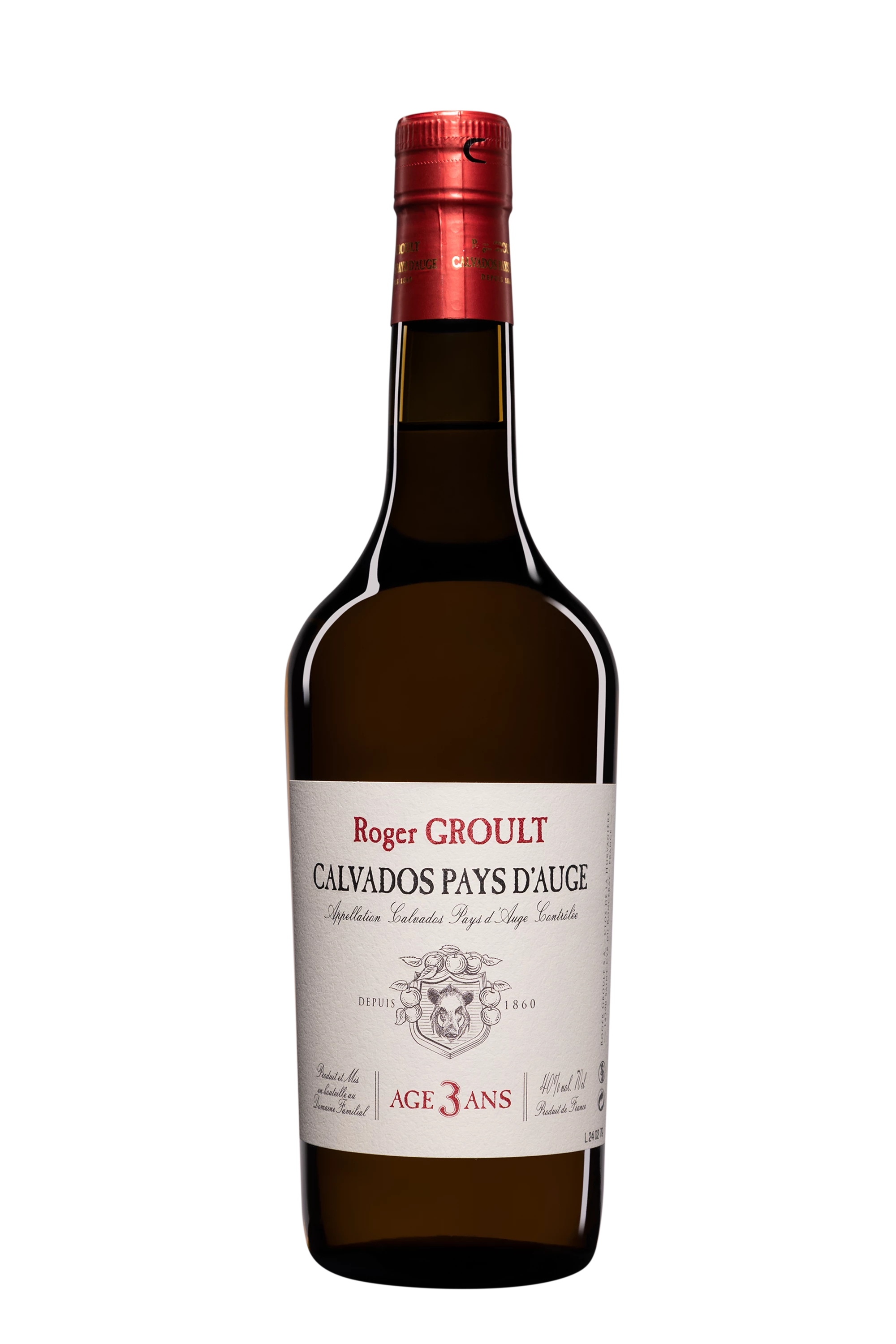 Roger Groult - Calvados du Pays d'Auge "3 Ans" 40° Giftbox, 70cl