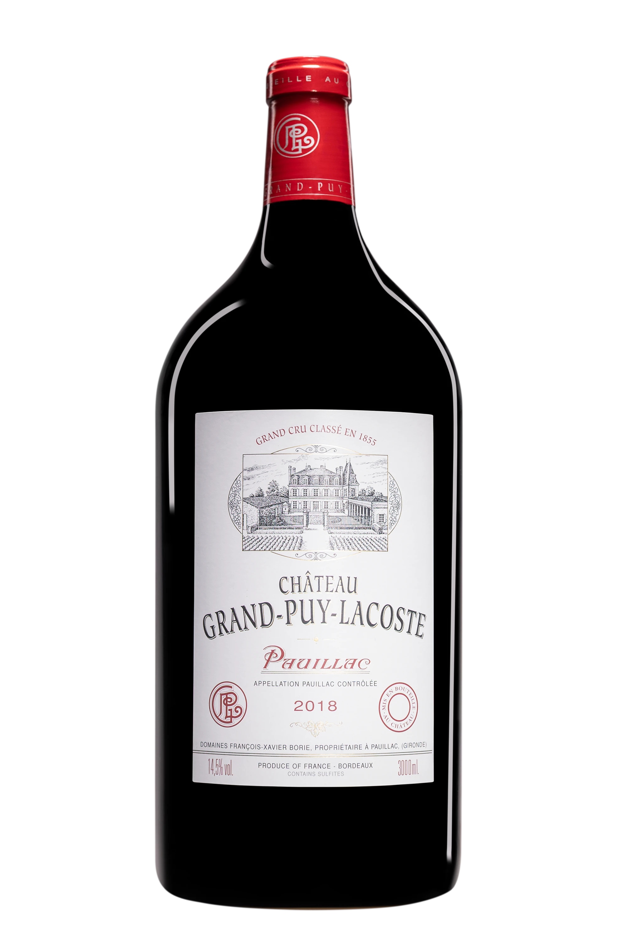 Château Grand-Puy-Lacoste - Pauillac 5ème Grand Cru Classé "5ème Grand Cru Classé" Rouge 2018, 300cl