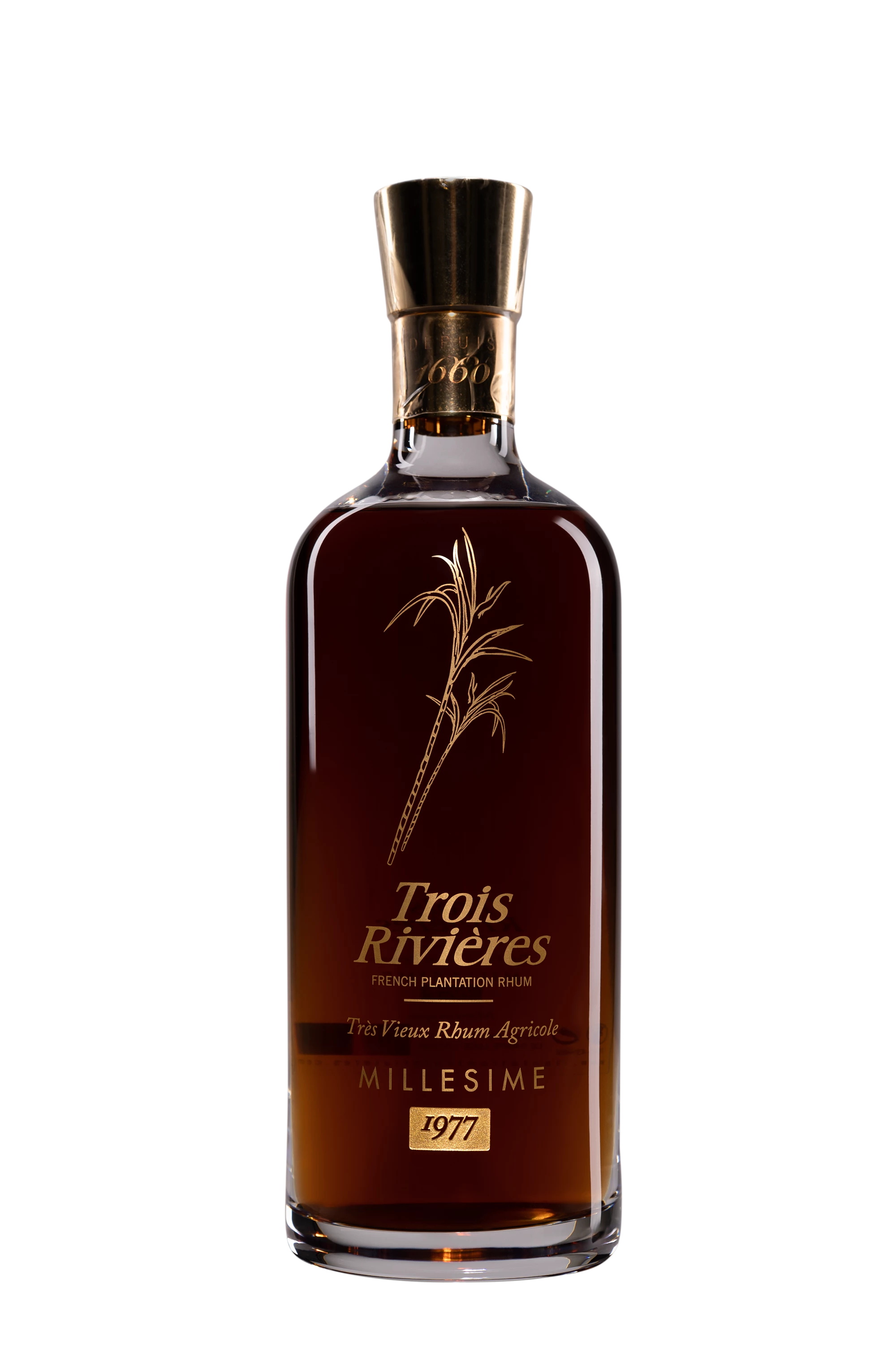 Trois Rivières - Rhum Vieux Agricole de Martinique "Carafe Baccarat" Brun 1977 43° Giftbox, 70cl